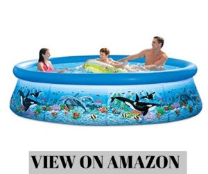Garden Adult Childrens Paddling Pool Color : Blue, Size : 6ft Large Capacity 1-9 People Automatically Float Up Round Outdoor Pool JOYGOOD Inflatable Pools Thick Outdoor Inflatable Swimming Pool